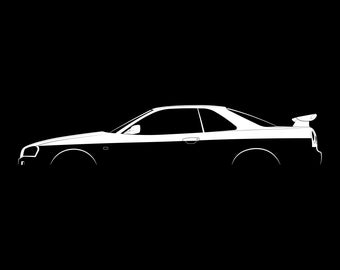 Arquivo vetorial de silhueta do Skyline GT-R (R34)