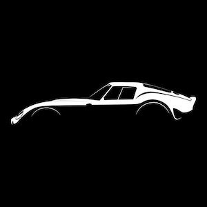 250 GTO Silhouette Vector File
