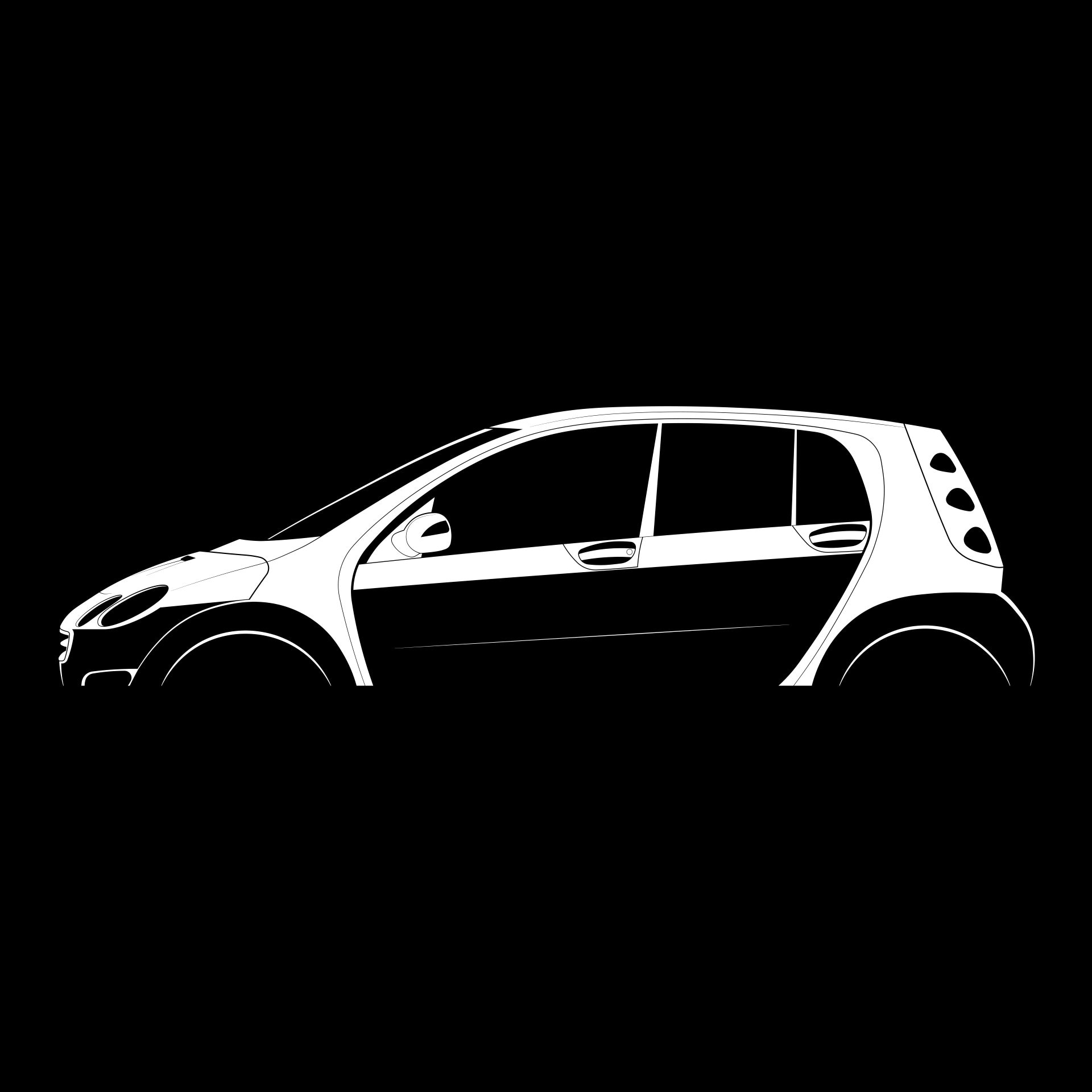 Smart forfour (W454) Silhouette Vektor Datei - Etsy.de