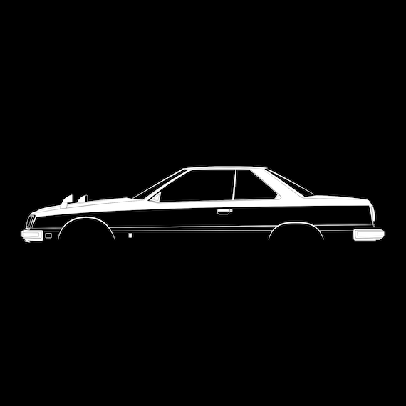 Skyline 2000GT Turbo Coupe (R30) Silhouette Vector File