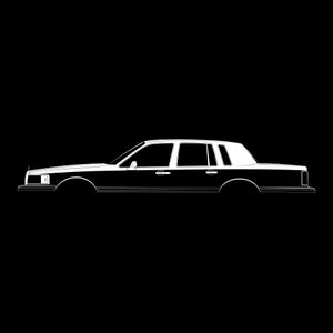 Town Car (1990) Silhouette Vector File