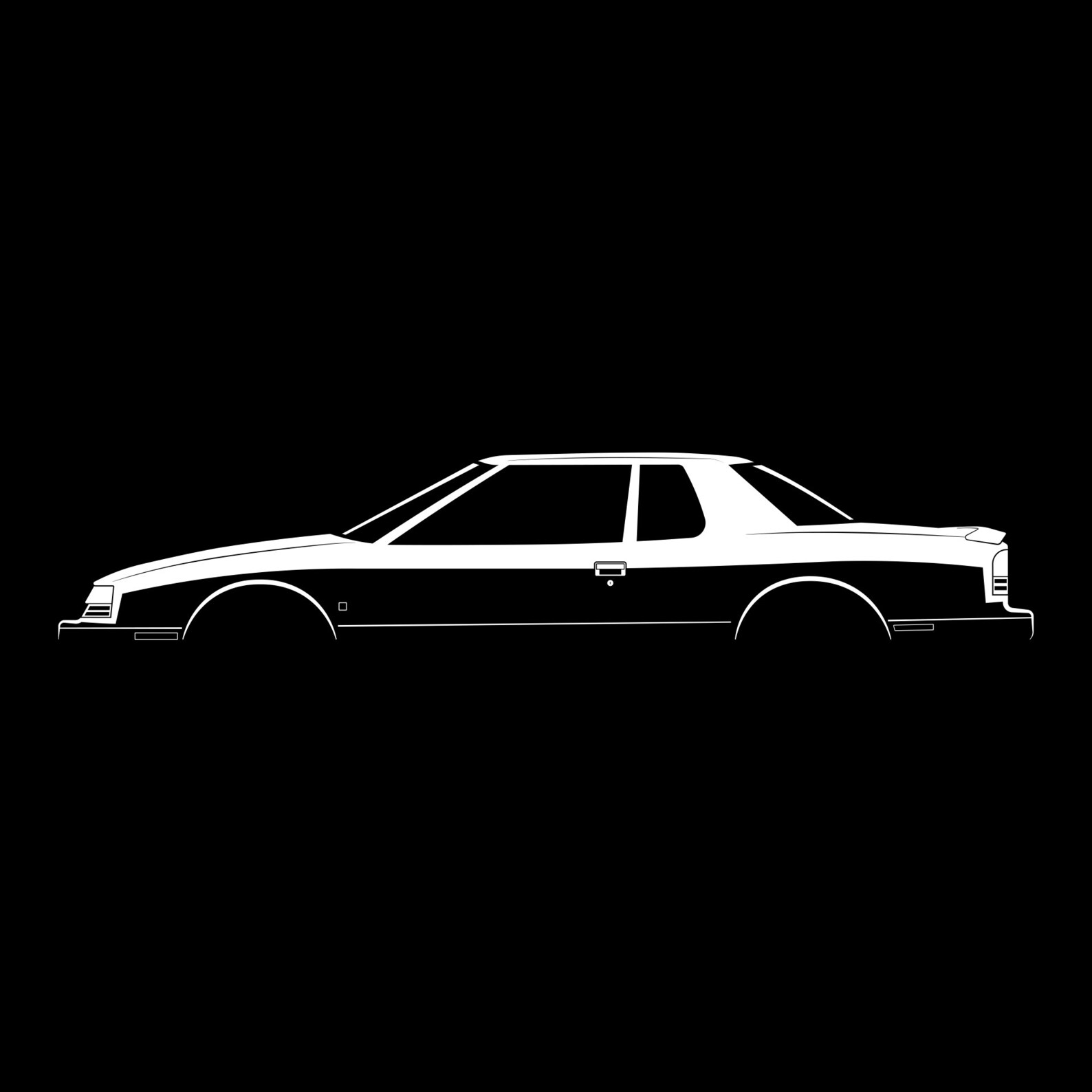 Oldsmobile Toronado (1990) Silhouette Vector File - Etsy