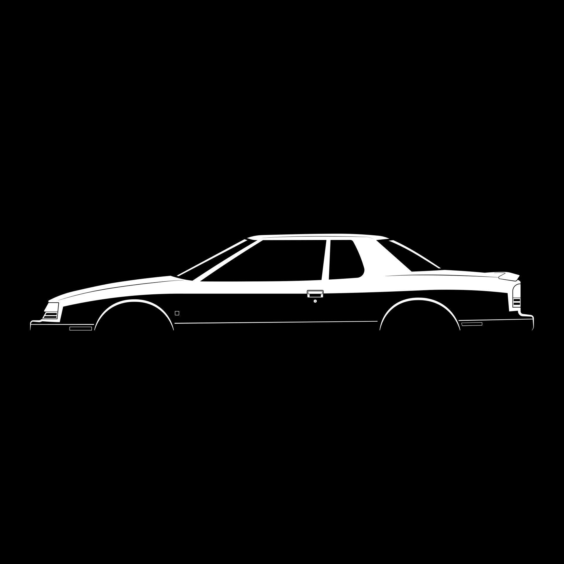 Oldsmobile Toronado (1990) Silhouette Vector File - Etsy