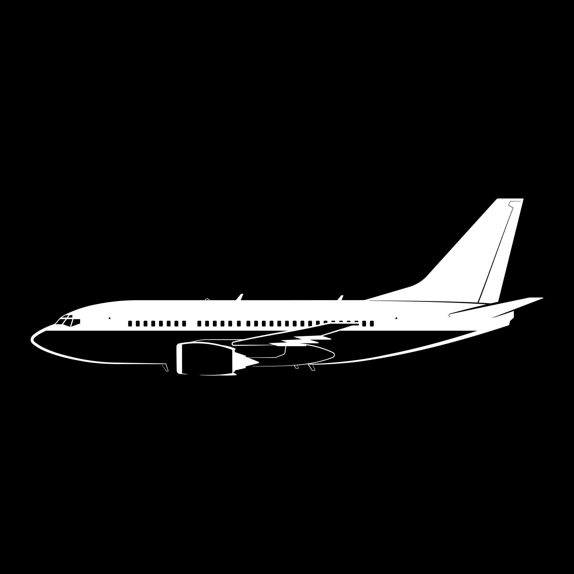 737 Classic (-300, -500) Silhouette Vector File - Etsy