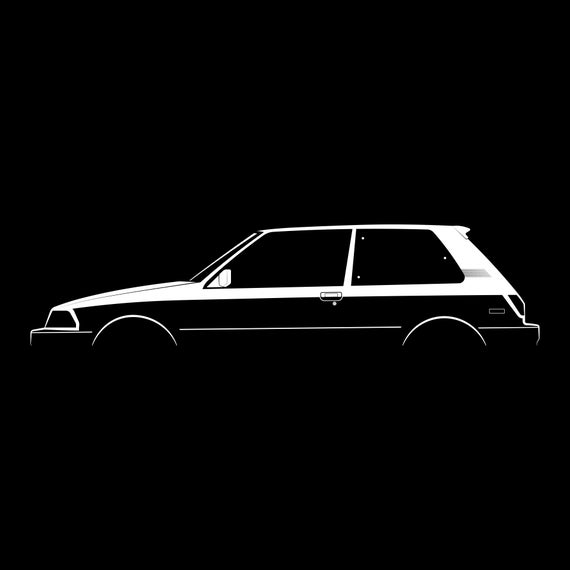 Corolla FX16 GT-S (E82) Silhouette Vector File - Etsy