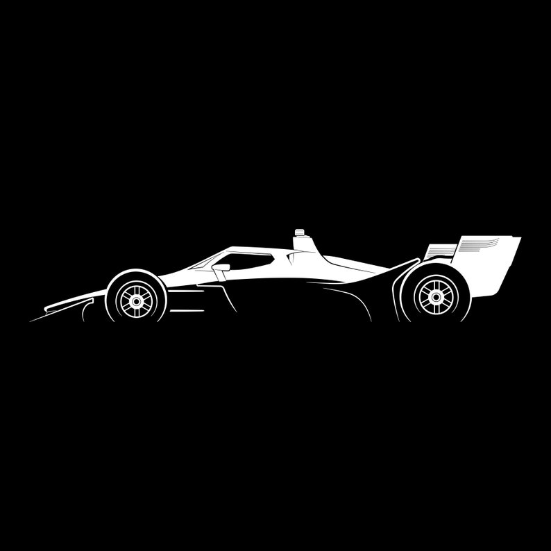 Indy Car Silhouette Vector File - Etsy