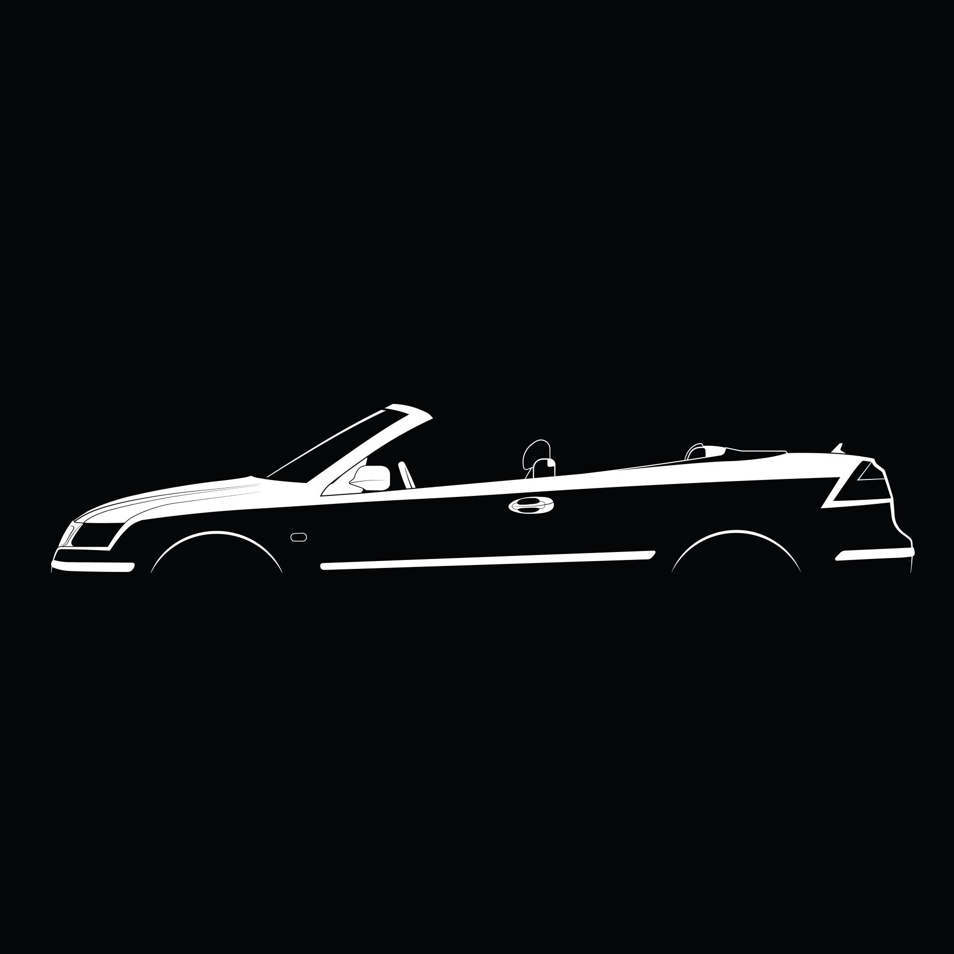 9-3 Sedan, Combi and Cabriolet (2003) Silhouette Vector File - Etsy