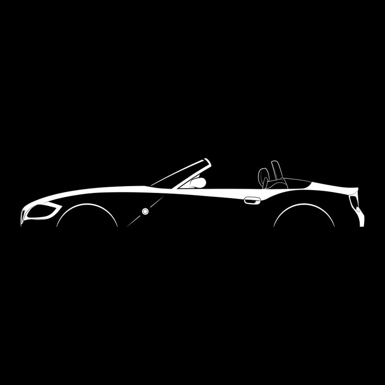 Z4 E85 Roadster/M Coupe Silhouette Vector File image 1