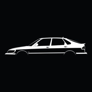 9-3 5-Door, Viggen 3-Door and Convertible (1998) Silhouette Vector File
