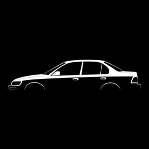 Corolla (E100) Silhouette Vector File