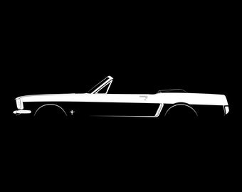 Mustang Convertible (1964) Silhouette Vector File