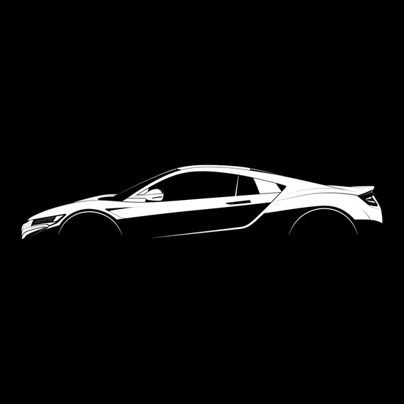 NSX (NC1) Silhouette Vector File - Etsy