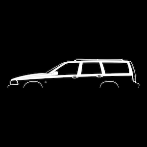 V70 (1996) Silhouette Vector File