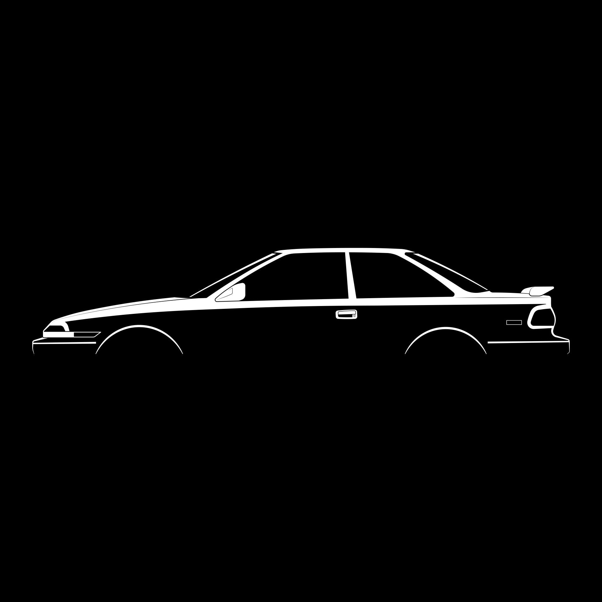 Corolla GT-S Sport Coupe (E98) Silhouette Vector File - Etsy
