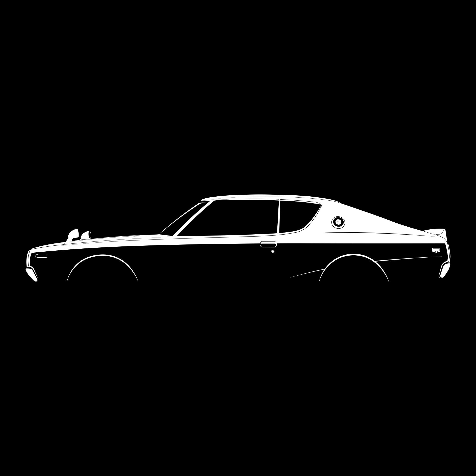 Skyline 2000GT-R (C110) Silhouette Vector File - Etsy