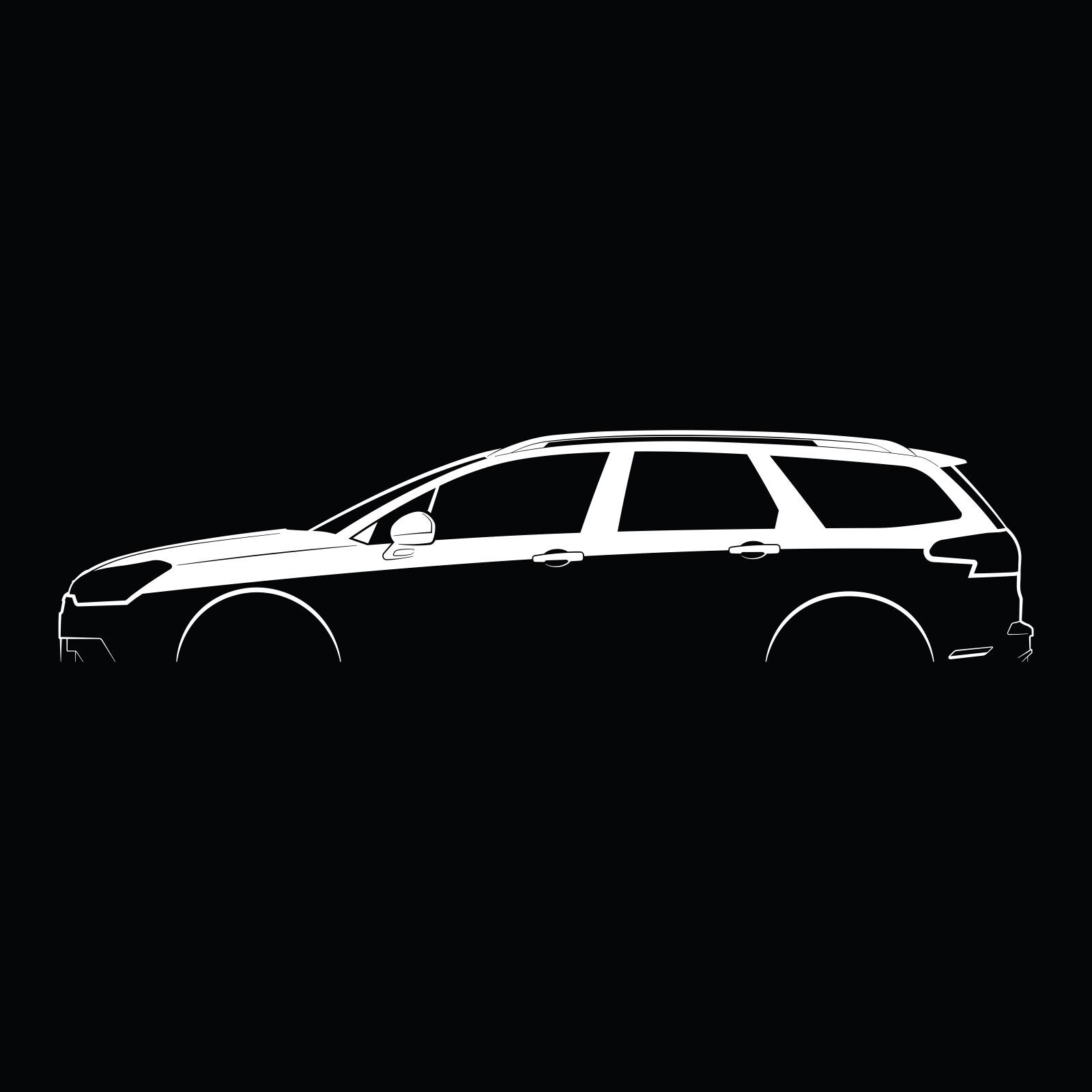 C5 Tourer Silhouette Vector File