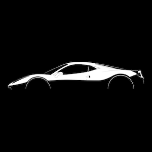 458 Italia Silhouette Vector File