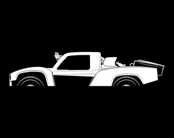 Trophy Truck Silhouette Vector File