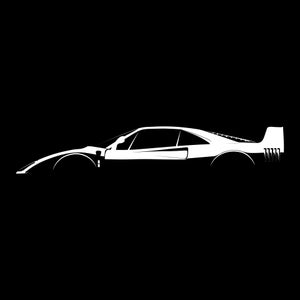 F40 シルエット ベクター ファイル
