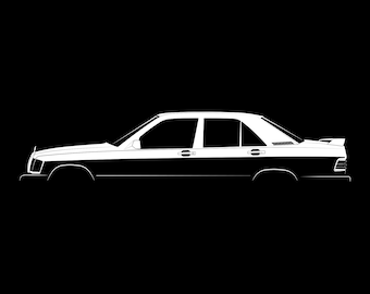 190 E 2.3 Silhouette Vector File