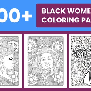 200+ Black women digital coloring book, Black coloring pages, Women coloring pages, Boho coloring pages