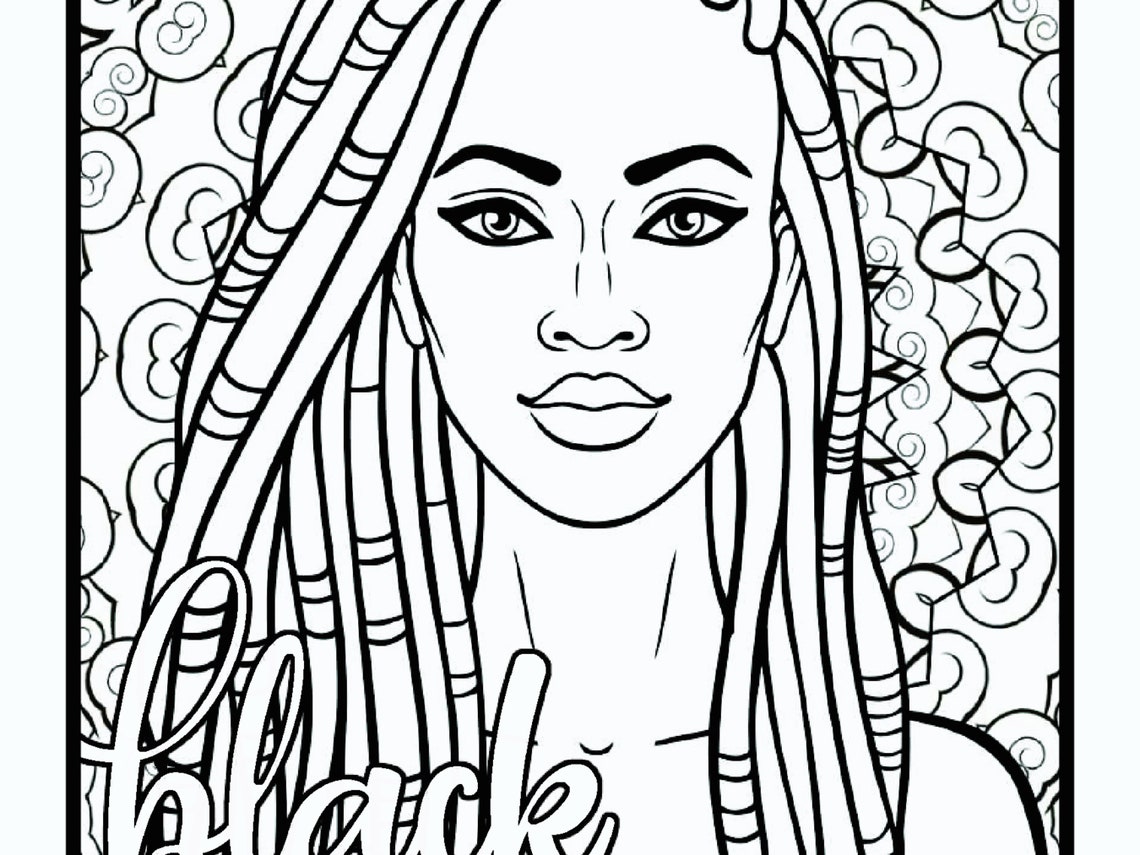 200 Black Women Digital Coloring Book Black Coloring Pages - Etsy