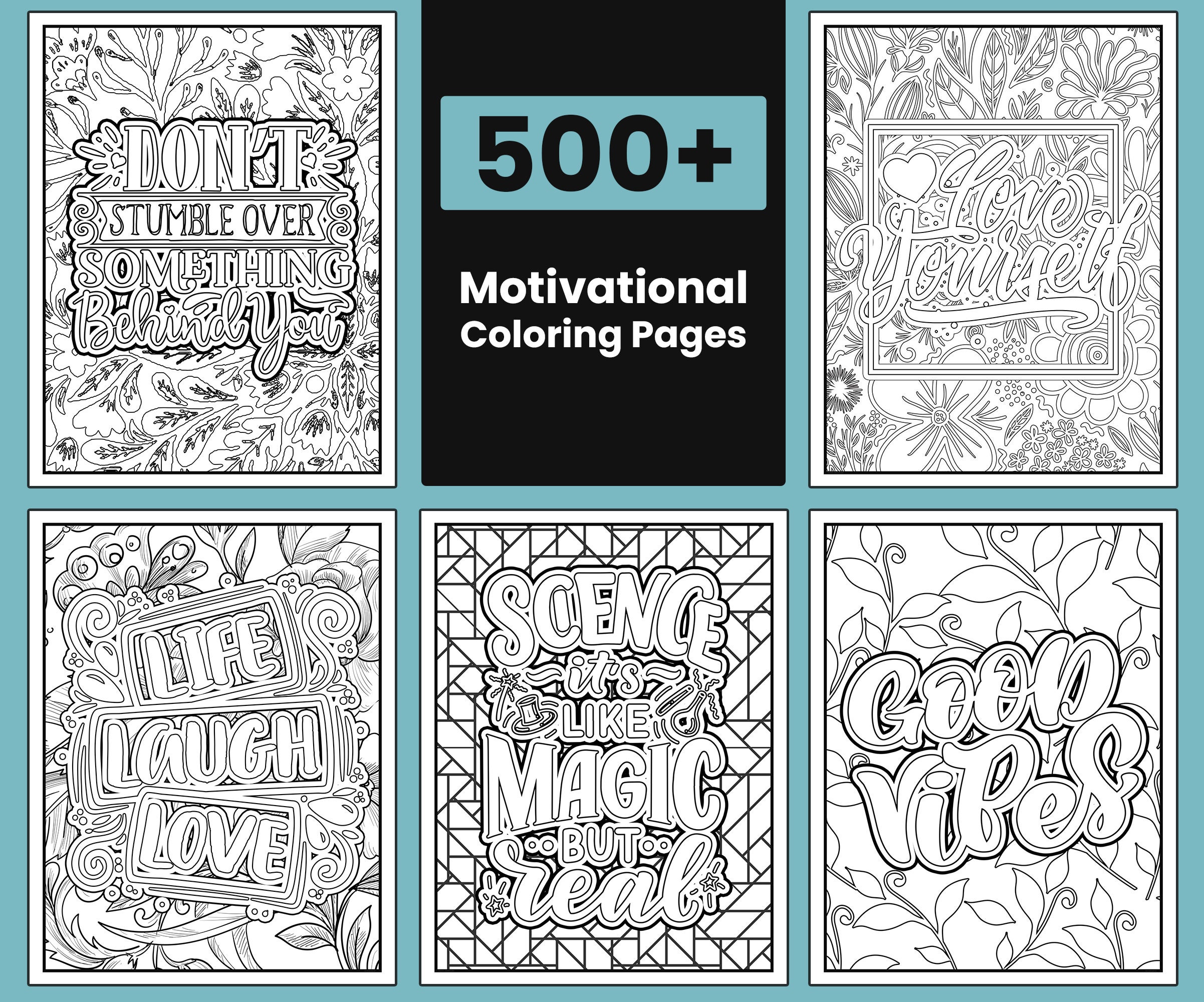 Watercolor Coloring Books Bundle of 3 Mix and Match Multipack