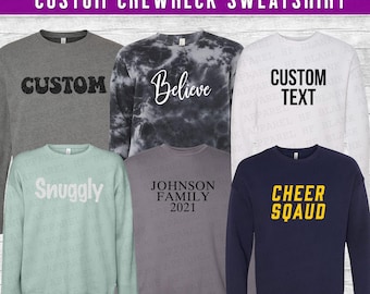 Custom Bella Canvas Crewneck Sweatshirt, Super Soft Fleece Pullover