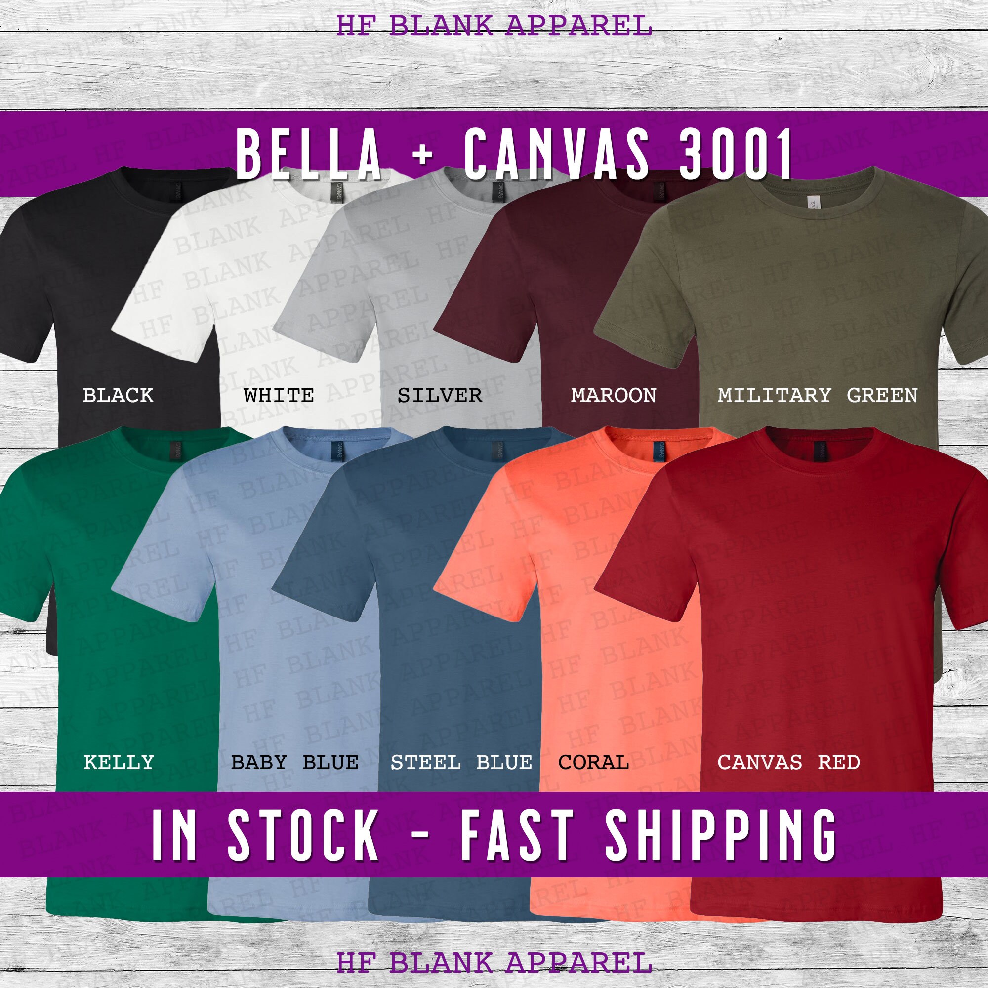 Blank Bella Canvas Unisex T-shirts 