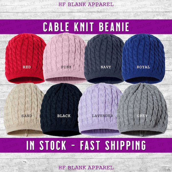 Cozy Warm Cable Knit Beanie - Winter Warm Cable Knit Beanies - Women's Winter Beanies - Cable Knit Cute Winter Beanies -  Cozy Winter Hat