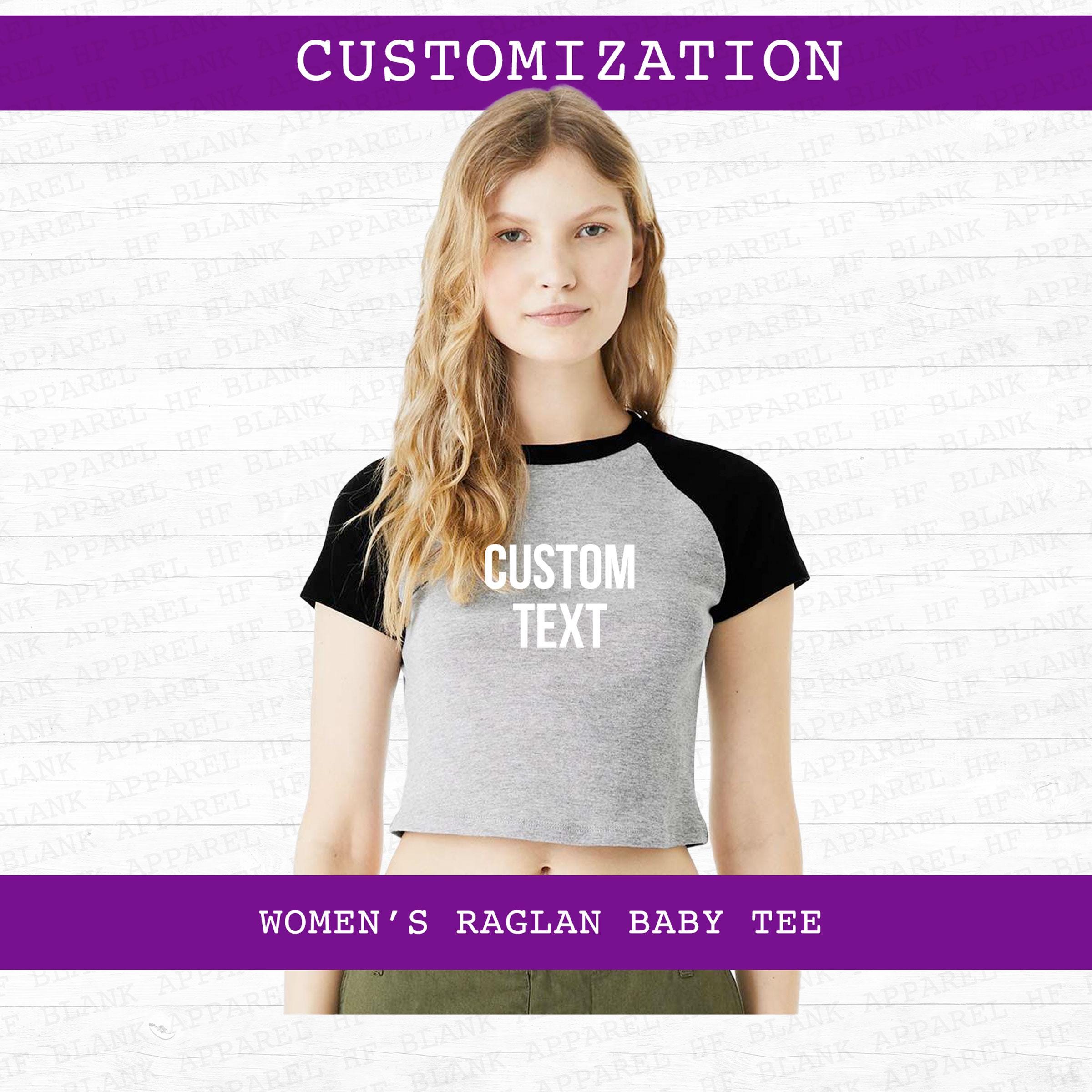 Customize Women's Raglan Baby Tee, Bella Canvas 90's