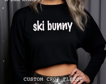 Custom Bella Canvas Cropped Sweatshirt, Women's Ultra Soft Crop Fleece Pullover