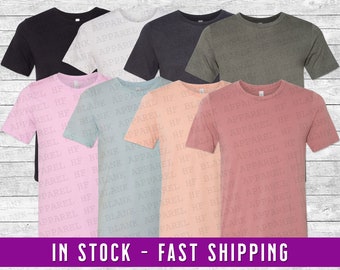 Bella Canvas Super Soft Tri Blend Unisex Shirts - Light-Weight Blank Tee - Plain Comfy Shirts - Super Soft Shirts - Ultra Soft Shirts