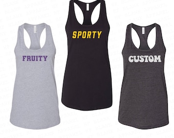 Customizable Women's Racerback Tank, Bella Canvas Jersey Top, Summer Workout Apparel