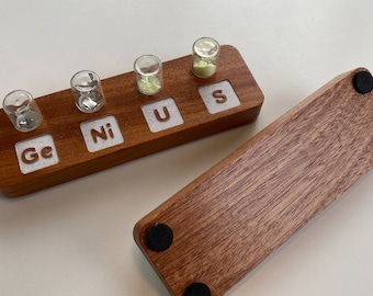 Periodic Table / Gift for Chemistry with Elements and Wood Genius