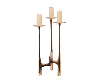 Bronze floor chandelier for pillar candles, Harjes Art.-Nr. 2537