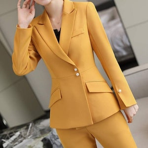 Yellow Business Suit Etsy