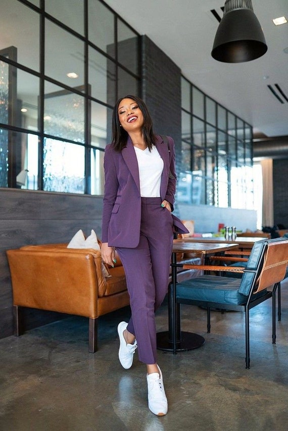 Purple Dressy Pant Suits for Women Wedding Guest/women Formal Suit/custom  Business/prom 2 Piece Suits for Women and Girls -  Canada