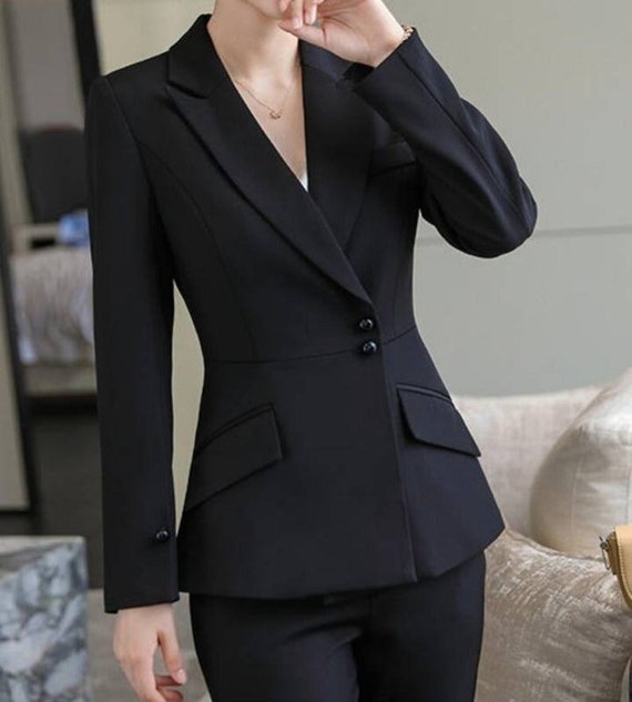 CUSTOM WOMEN SUIT, Black Suit Women,tailored Suit,personalized Business  Women Office Suit Pants Blazer Top, 2-piece Suit,multiple Colors -   Canada