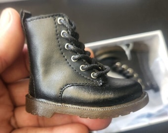 BJD Leather Boots: Black, White, Red Doll Shoes - 1/6, 1/4, 1/3 Scale