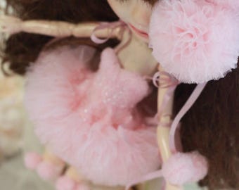 Pink Blythe Doll Clothes, Skirt Set for Azone OB24 OB22