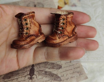 Stivali in pelle fatti a mano per bambola Blythe: scarpe in miniatura (2,9 cm)
