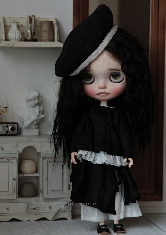 3-Piece Blythe Doll Clothes Set: Top, Shorts & Hat - OB24, Azone