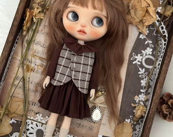 Blythe-poppenkleding: jurk, hemd en sokken: past bij OB24/OB22