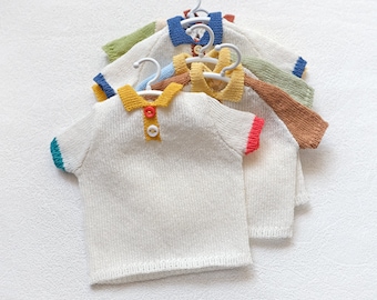 5 Color linen knit Top Blythe Doll Clothes,1/6 Doll Clothes for Azone OB24 OB22 Body Skirt ,OB24 Doll Clothes