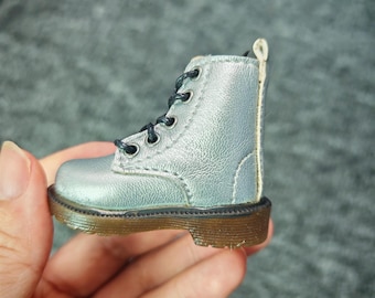 Silvery BJD Leather Boots, Doll Shoes, 1/6 1/4 1/3 Scale