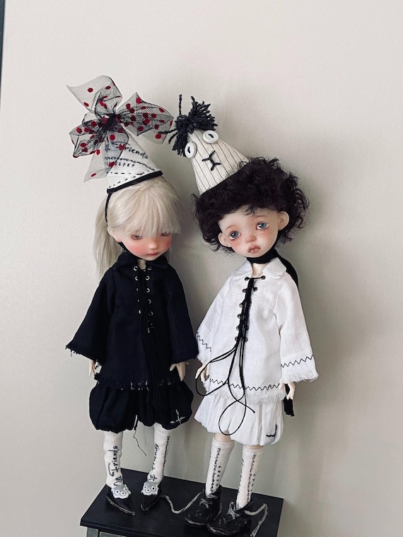 doll white black dress Vintage Blythe Outfit, & Dress, Headdress, OB24 Clothes R25-PRELUDE This item is a Women Summer Elegant Casual color:Charcoal Grey