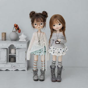 Blythe Doll Clothes - Star-patterned mini skirt suit for Blythe/OB22/OB24