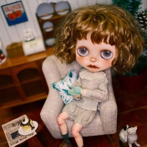 Vintage Blythe Doll Clothes: Top & Shorts Set for OB24/OB22, Azone 1/6 BJD