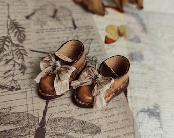 Handmade Leather Doll Shoes: Fits OB11, Blythe, Azone